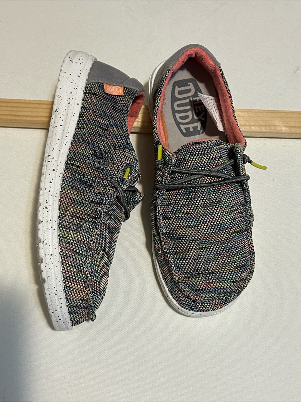Hey Dude Multicolor Knit Slip-On Loafers